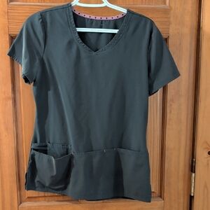 Heartsoul Gray Women's Scrub Top